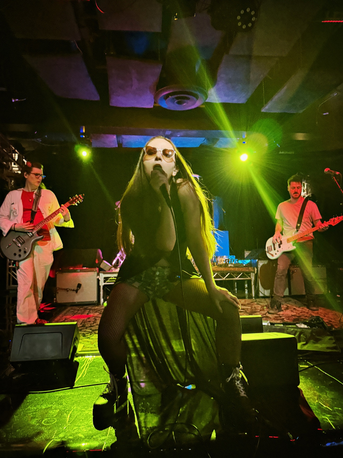 Your First Mistake performing live under green stage lights