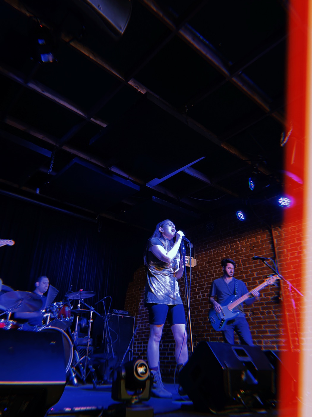 Your First Mistake vocalist and band performing live